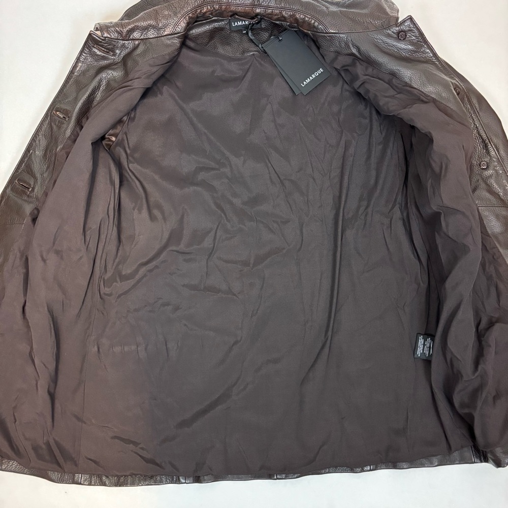 LAMARQUE Marlowe Coat in Rub Off Brow Size L - Picture 7 of 11
